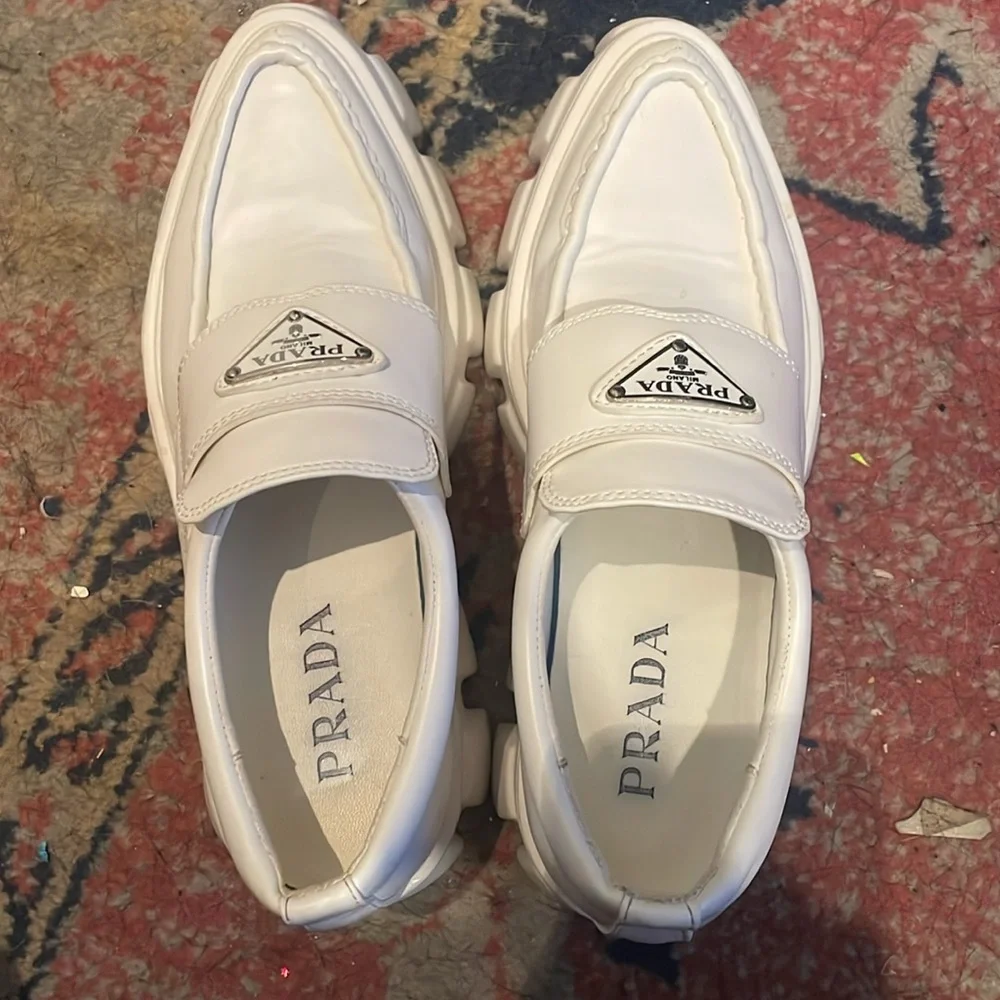 Brand new, Prada Monolith brushed leather loafers - Picture 2 of 4
